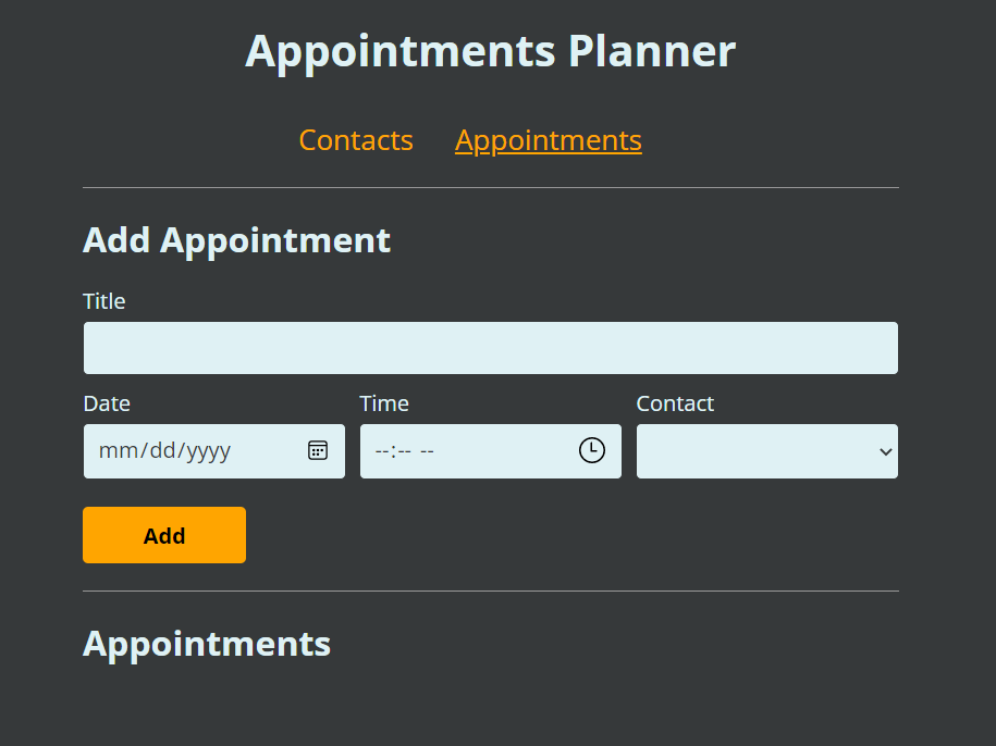 Appointments Planner